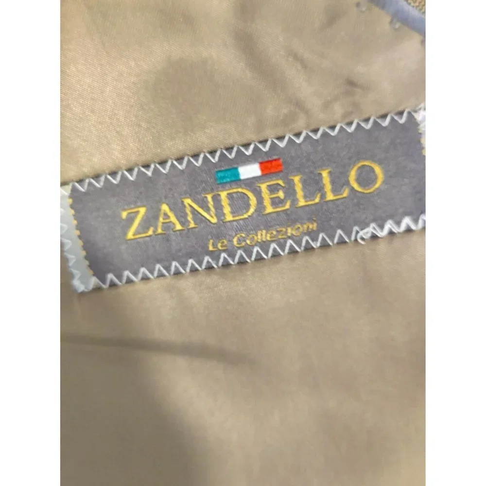 Zandello men's jacket 44R Light Brown brown/Beige Sports Coat Blazer 4 Button
